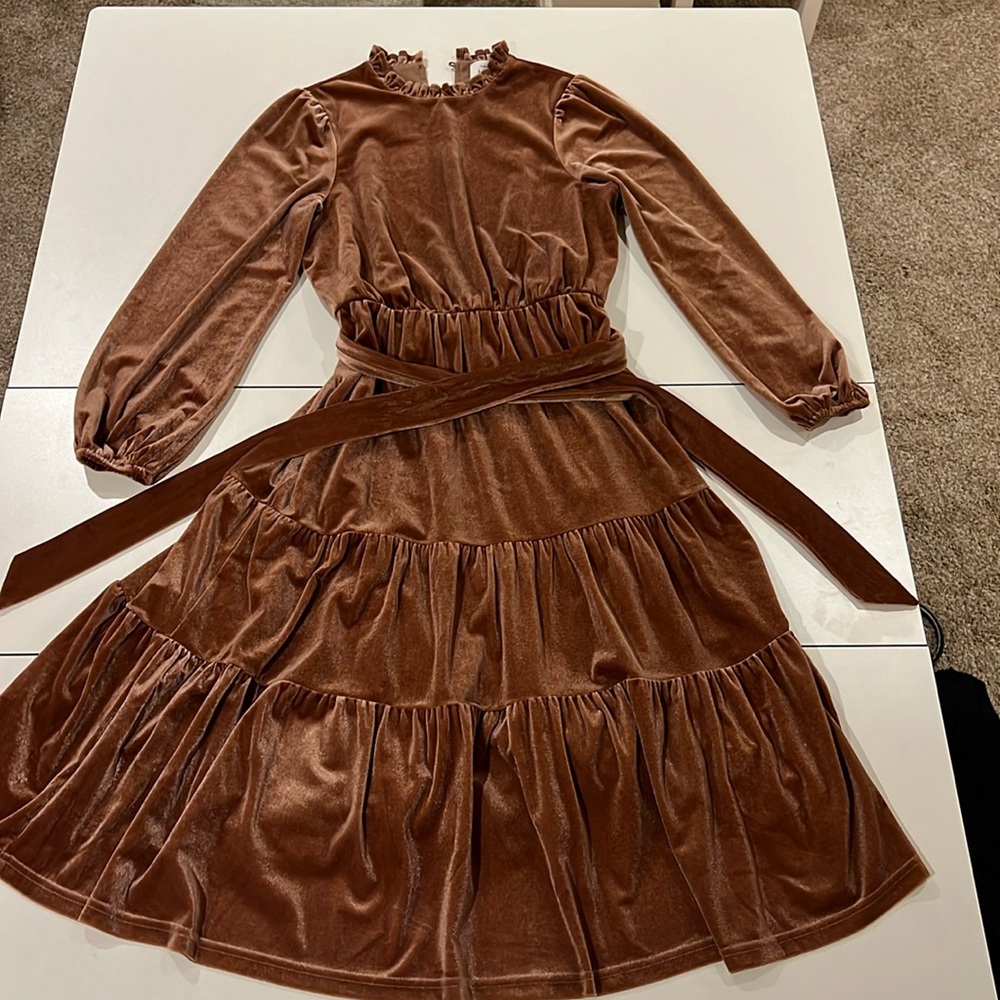 Bohme Velvet Ruffle Dress Size XS